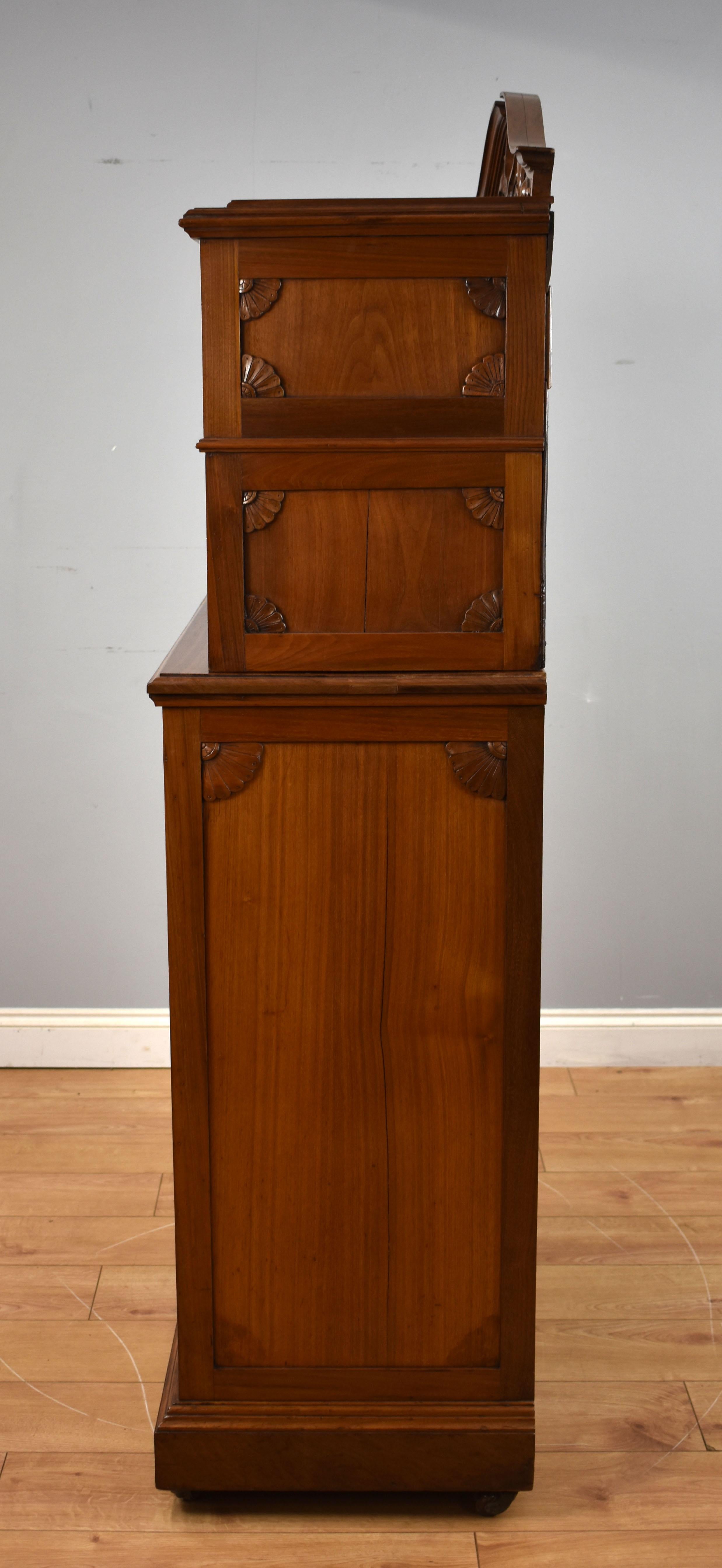 19th Century English Victorian Walnut Dental Cabinet For Sale 5