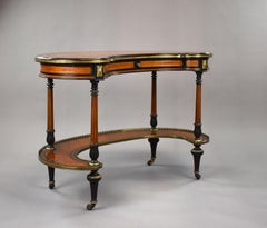 19th Century English Victorian Walnut & Ebony Writing Table by Gillows
