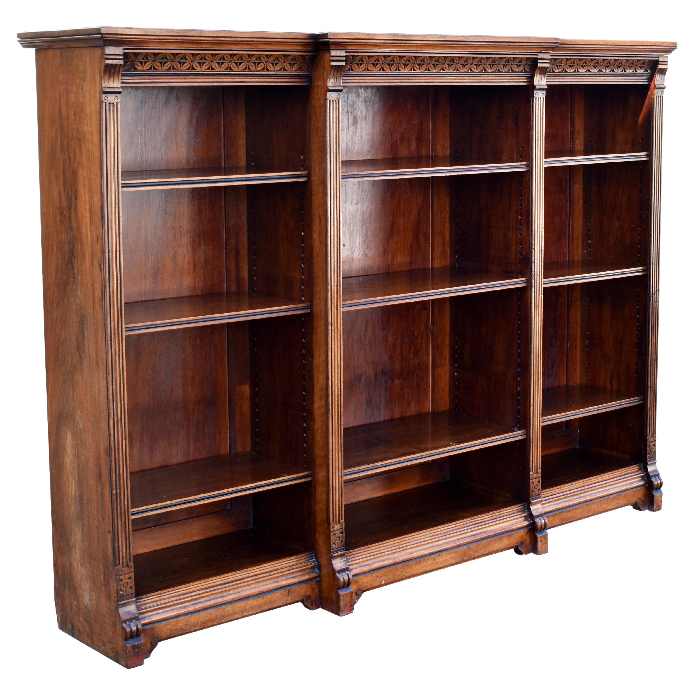 19th Century Style Painted Open Bookcase For Sale at 1stDibs