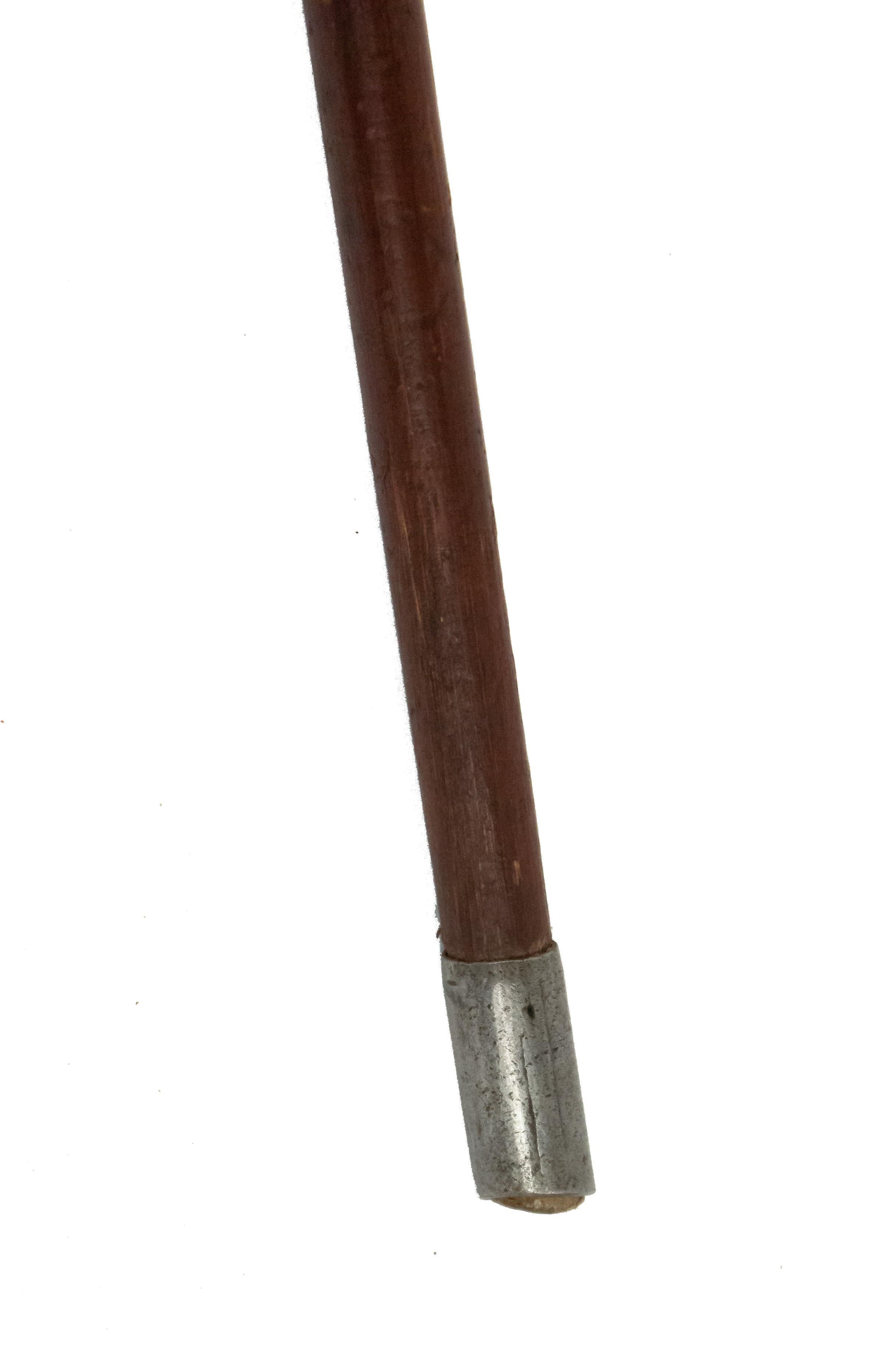 19th Century English Victorian Wood and Silver Cane For Sale 2