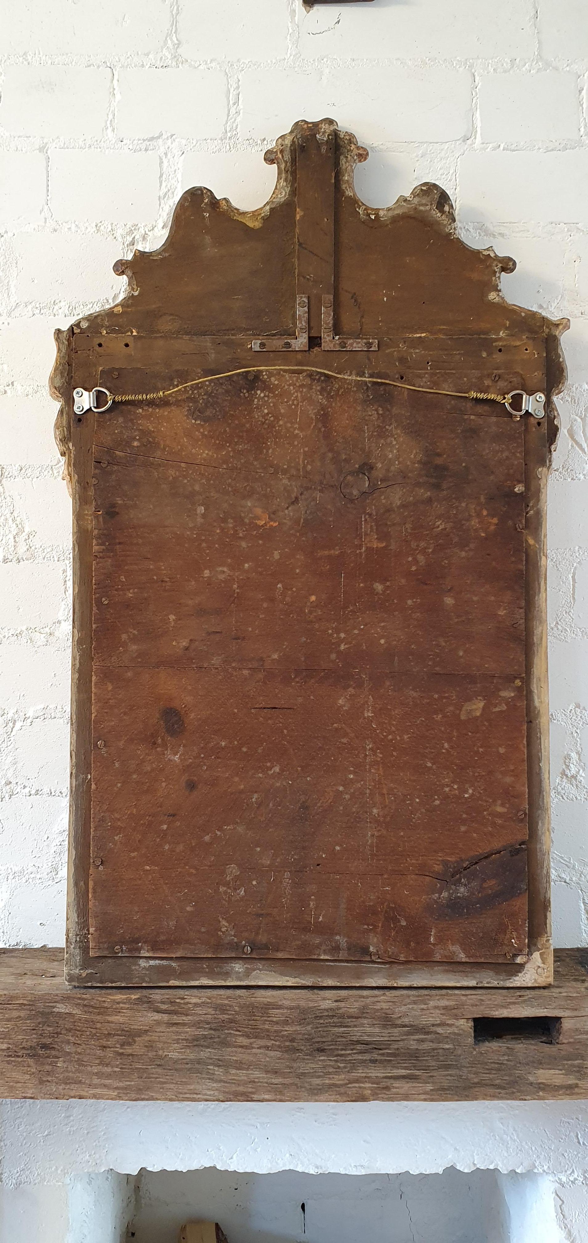 Wood 19th Century English Wall Mirror For Sale