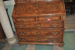 19th Century English Walnut Bookcase or Secretary