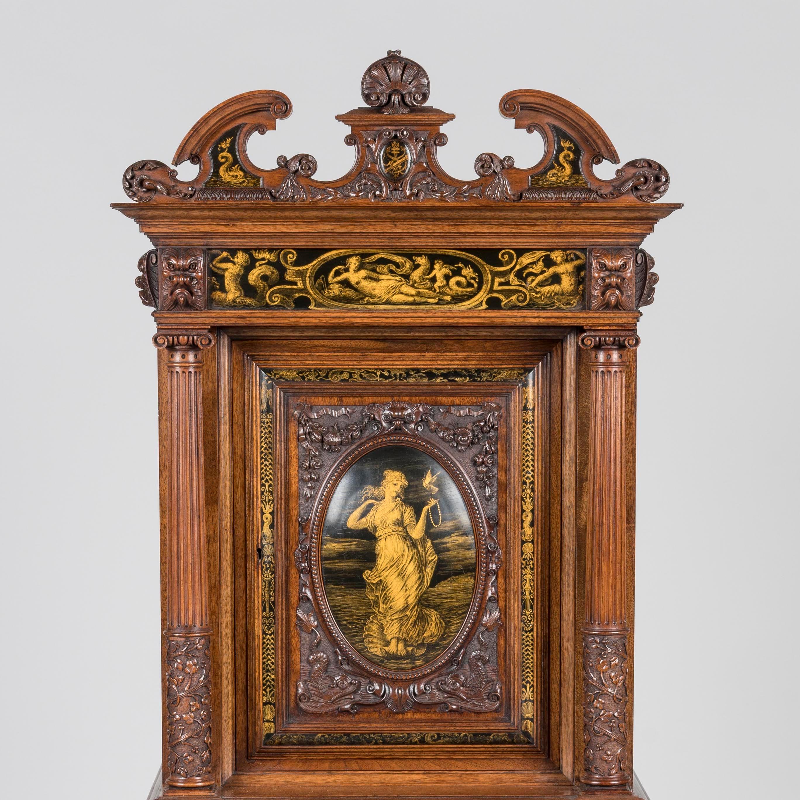 19th Century English Walnut Cabinet in the Renaissance Manner by Gillows For Sale 6