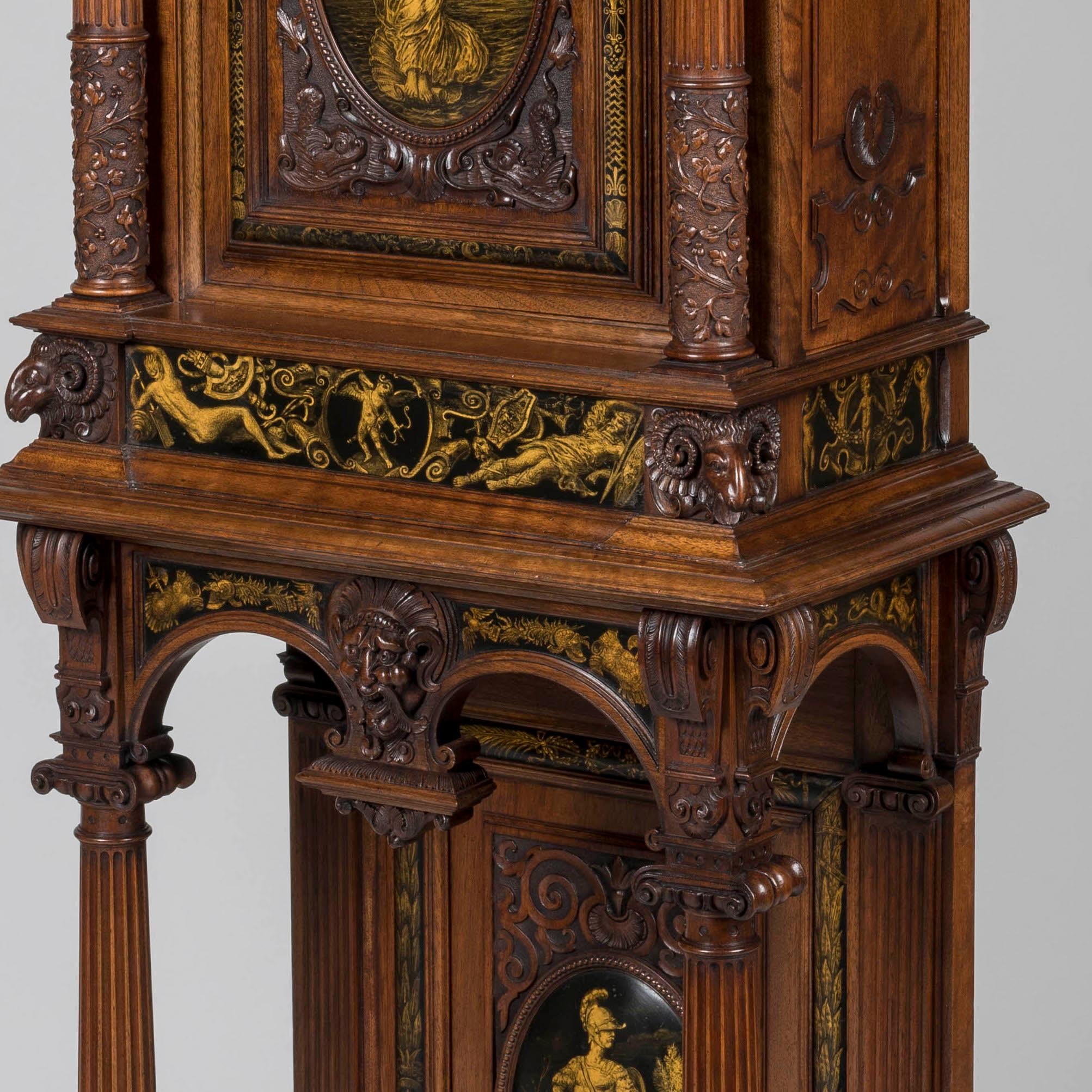 19th Century English Walnut Cabinet in the Renaissance Manner by Gillows In Good Condition For Sale In London, GB