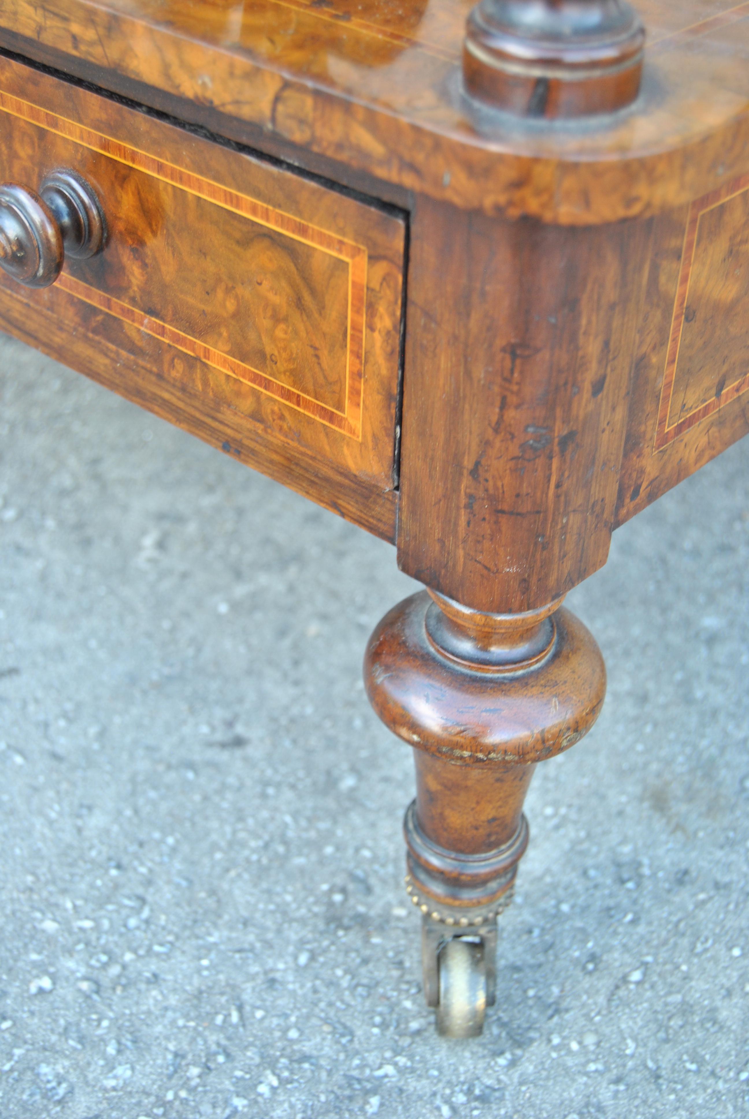 19th Century English Walnut Canterbury For Sale 3