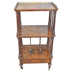 Used 19th Century English Walnut Canterbury