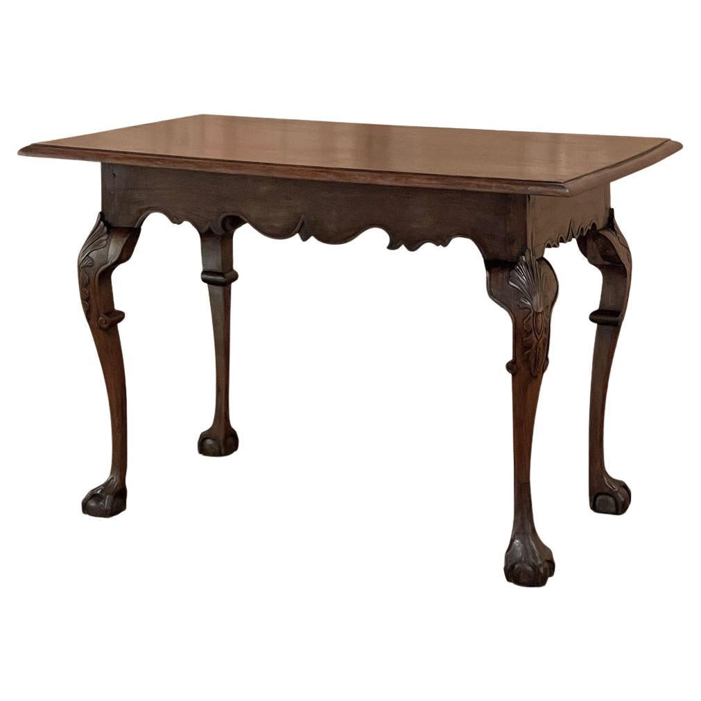 19th Century English Walnut Chippendale End Table