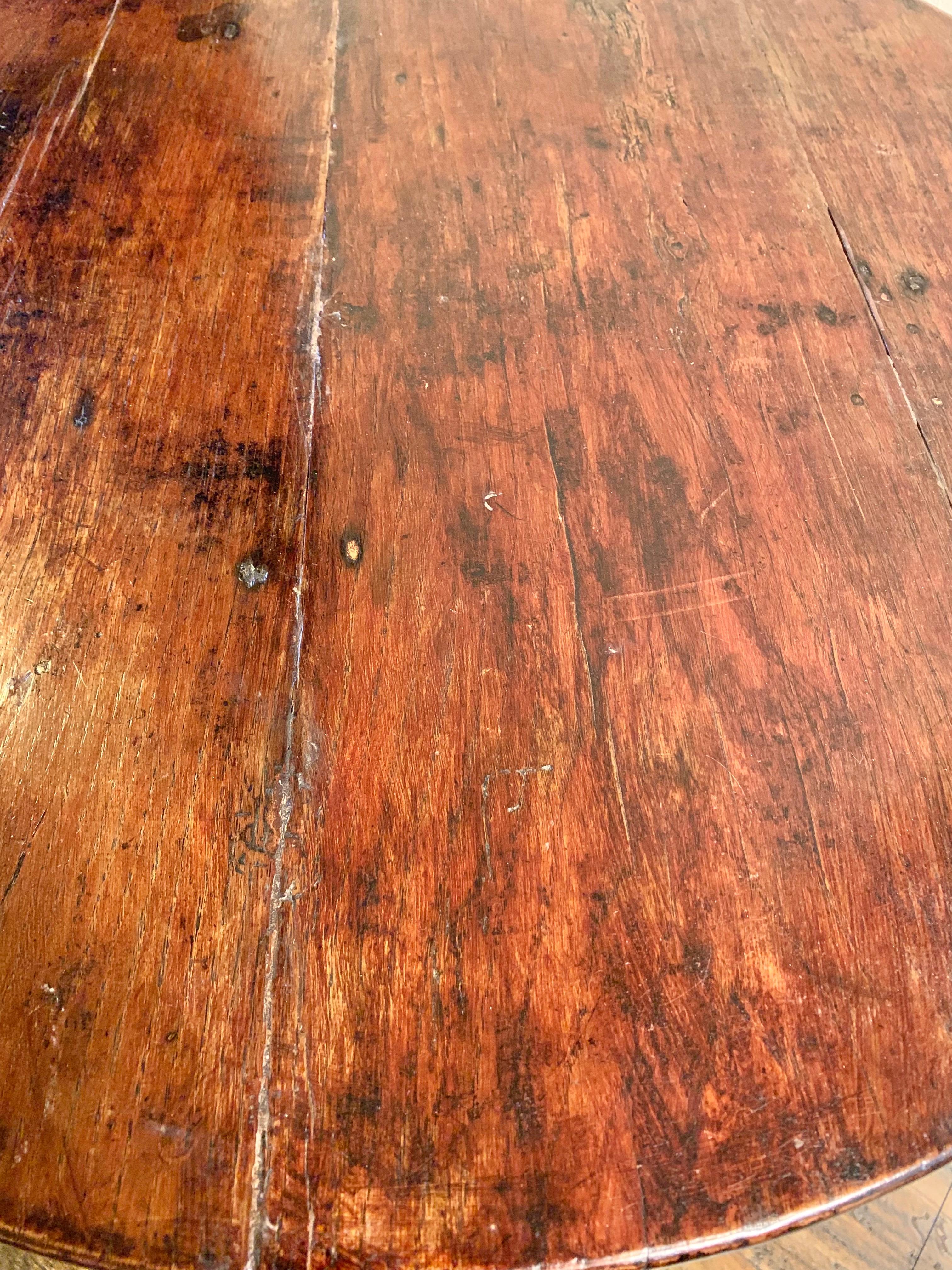 19th Century English Walnut Cricket Table 7