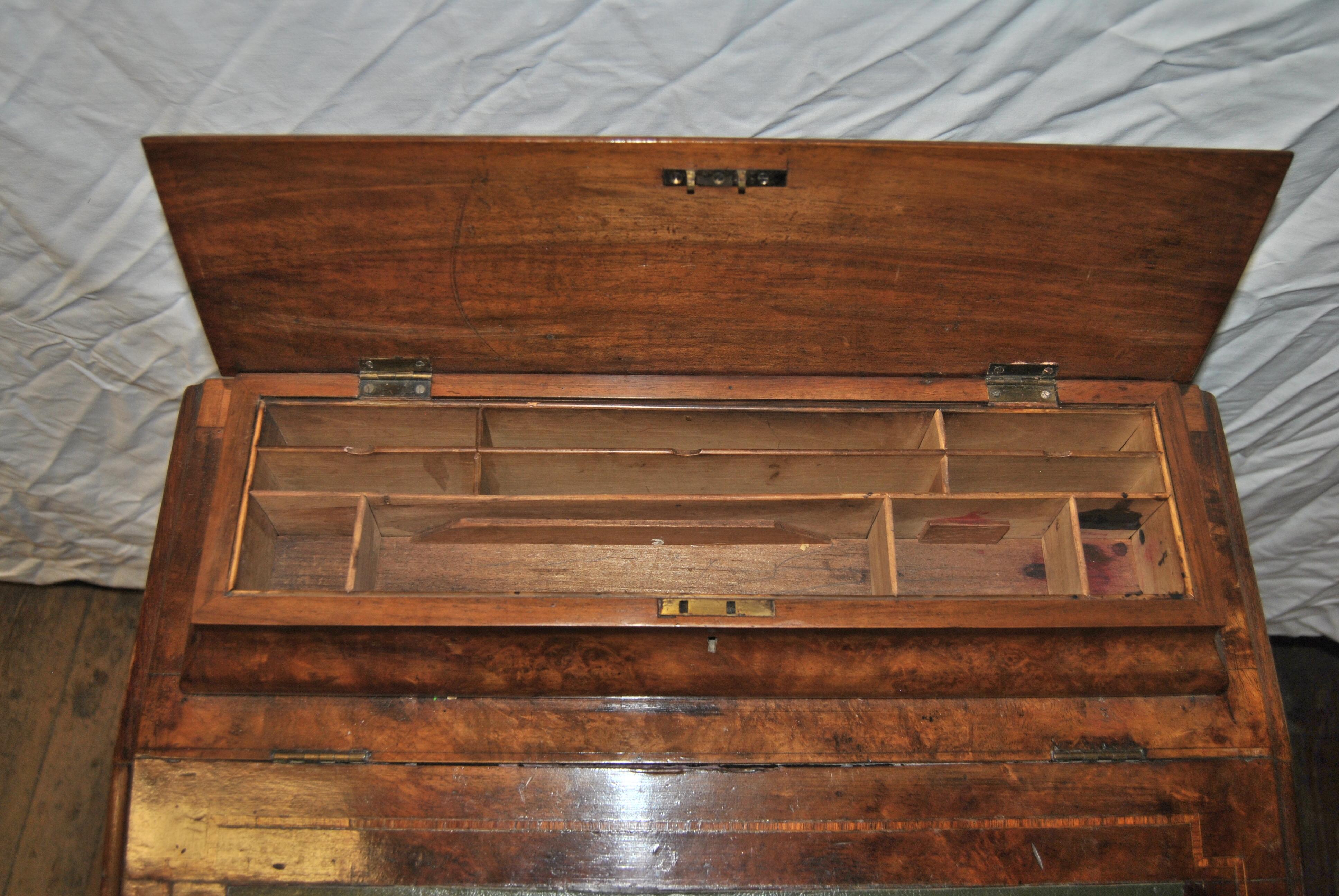 Leather 19th Century English Walnut Davenport Desk