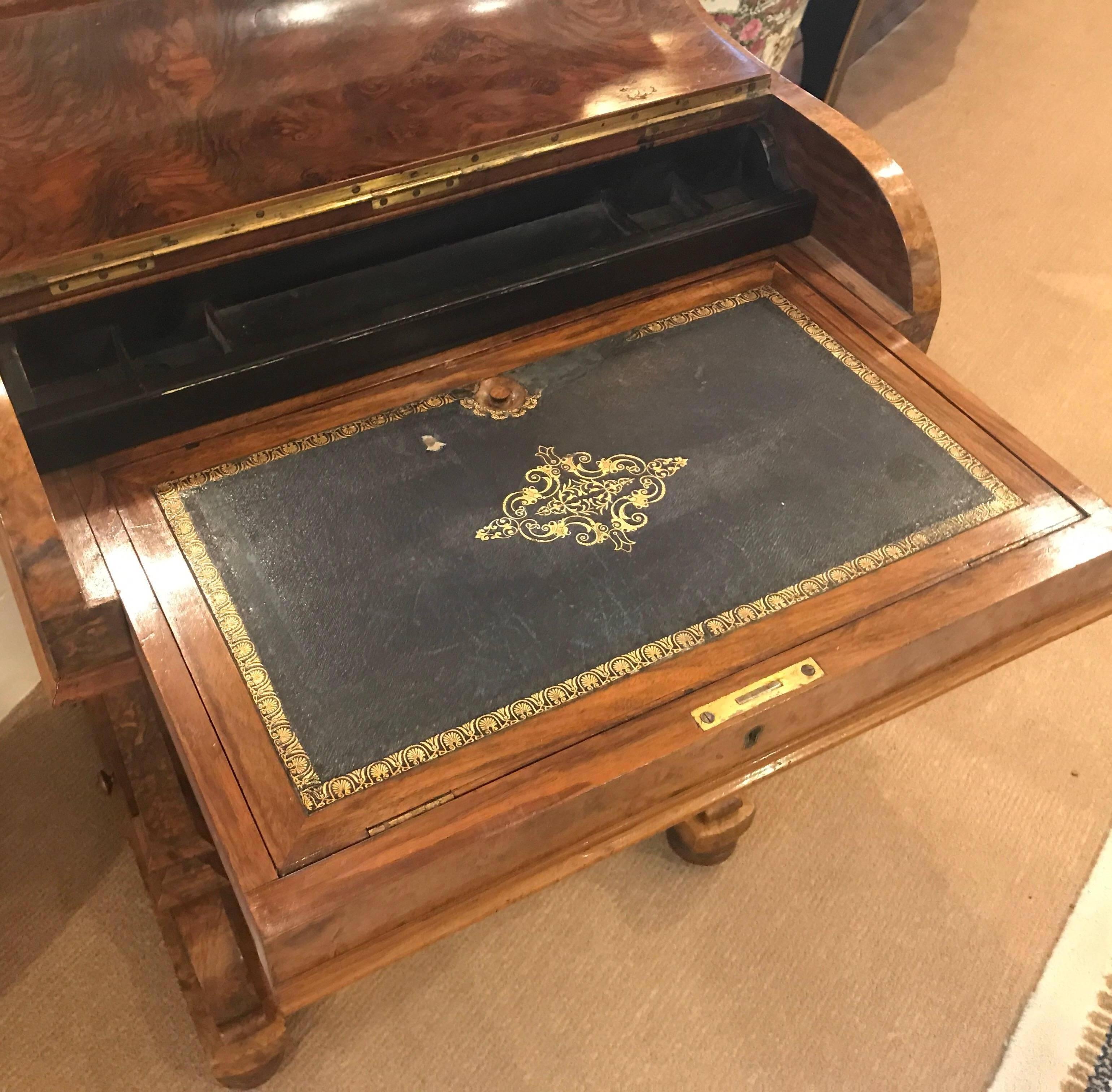19th Century English Walnut Davenport Desk 3