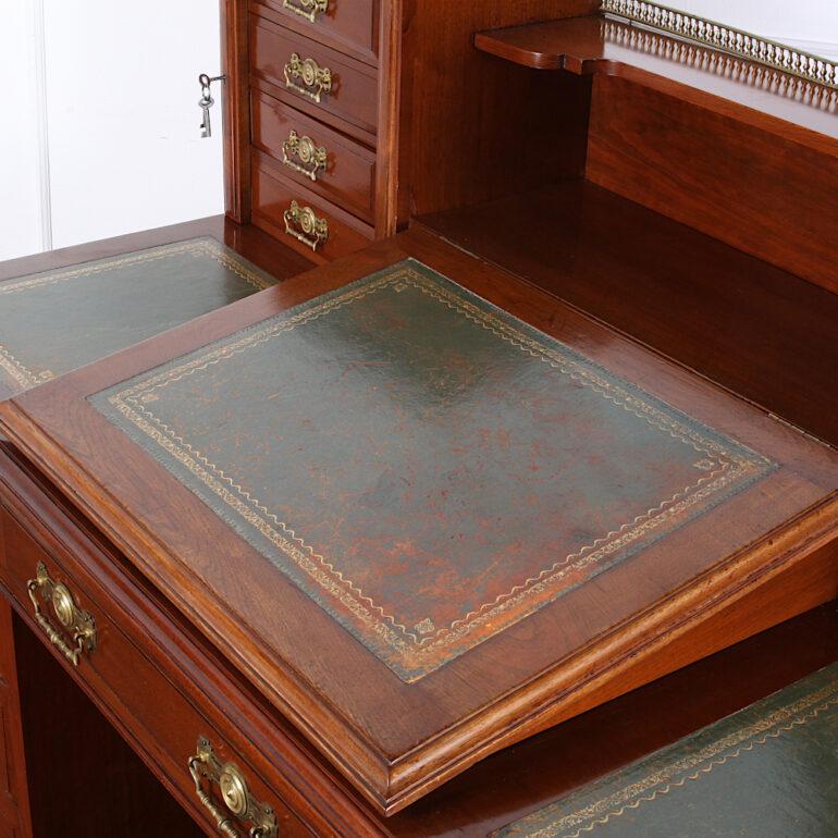 19th Century English Walnut Dickens Desk For Sale 3