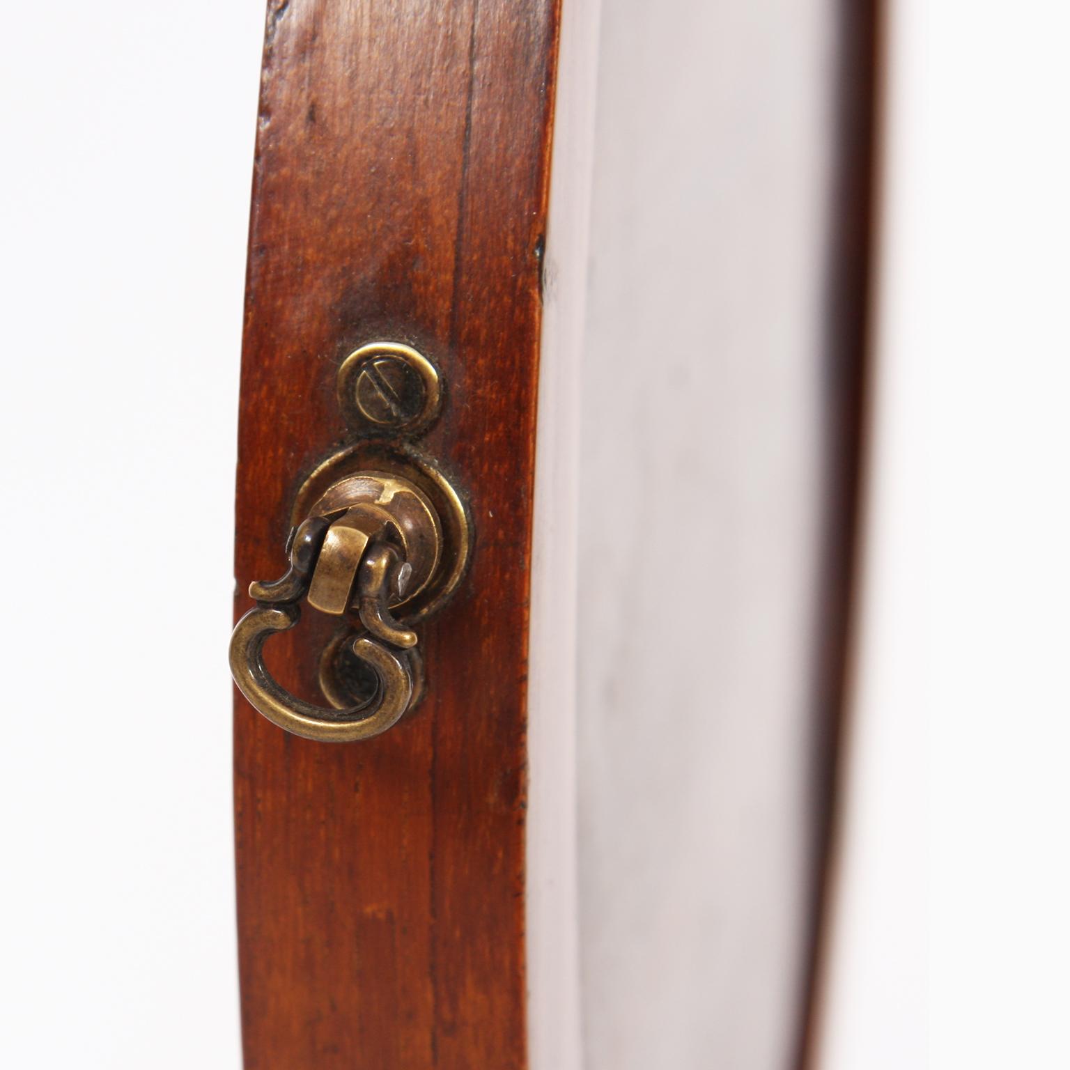 19th Century English Walnut Dressing Table Mirror with Ball Detail 5