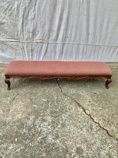 19th Century English Walnut Fireside Bench Footrest