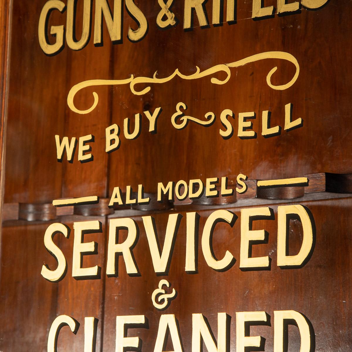 19th Century English Walnut Gun Store Advertising Cabinet, c.1860 9