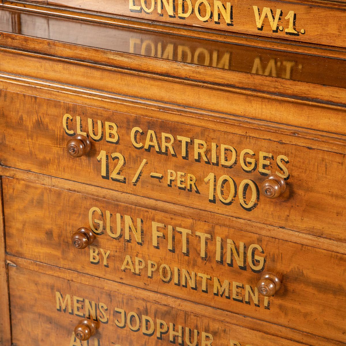 19th Century English Walnut Gun Store Advertising Cabinet, c.1860 11