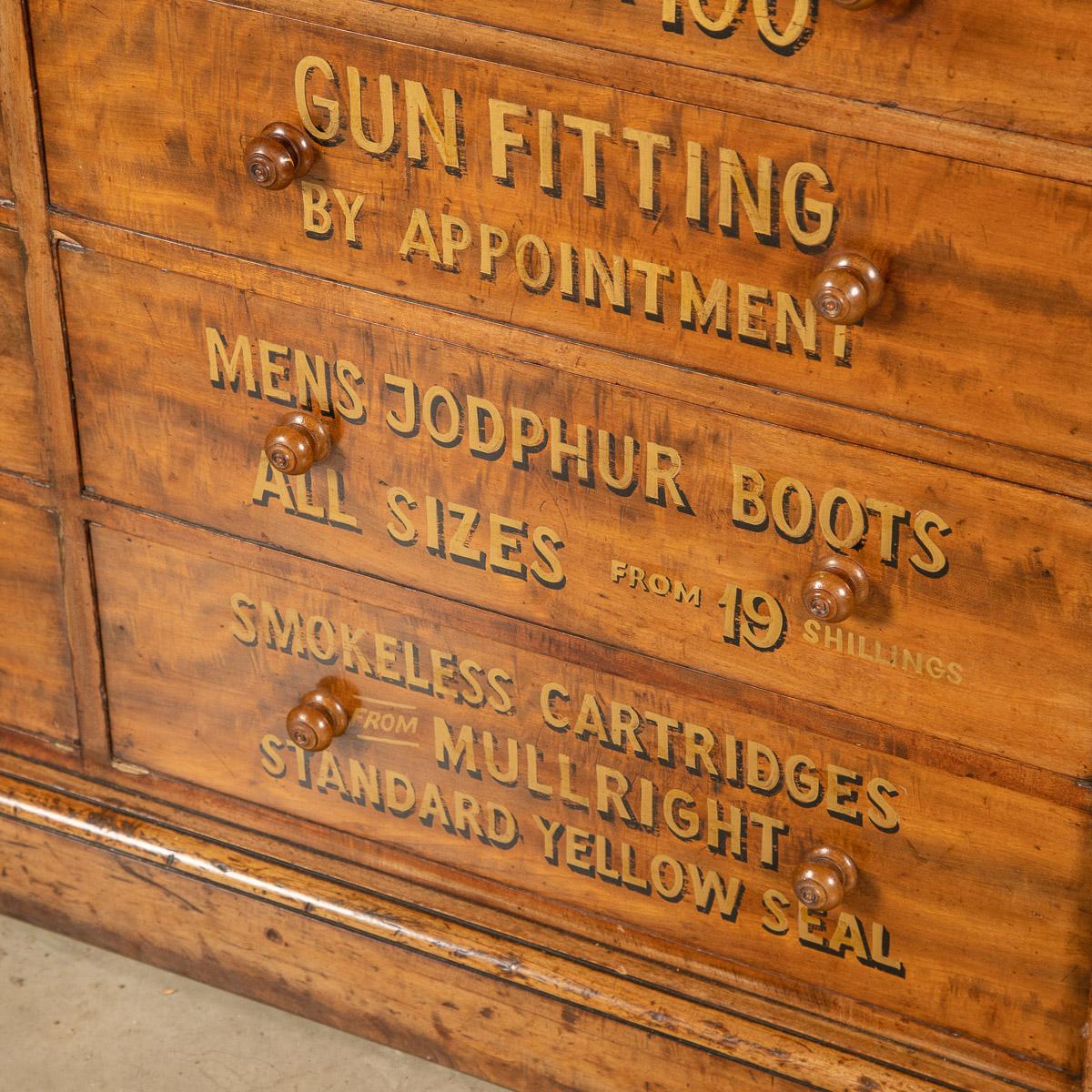 19th Century English Walnut Gun Store Advertising Cabinet, c.1860 12