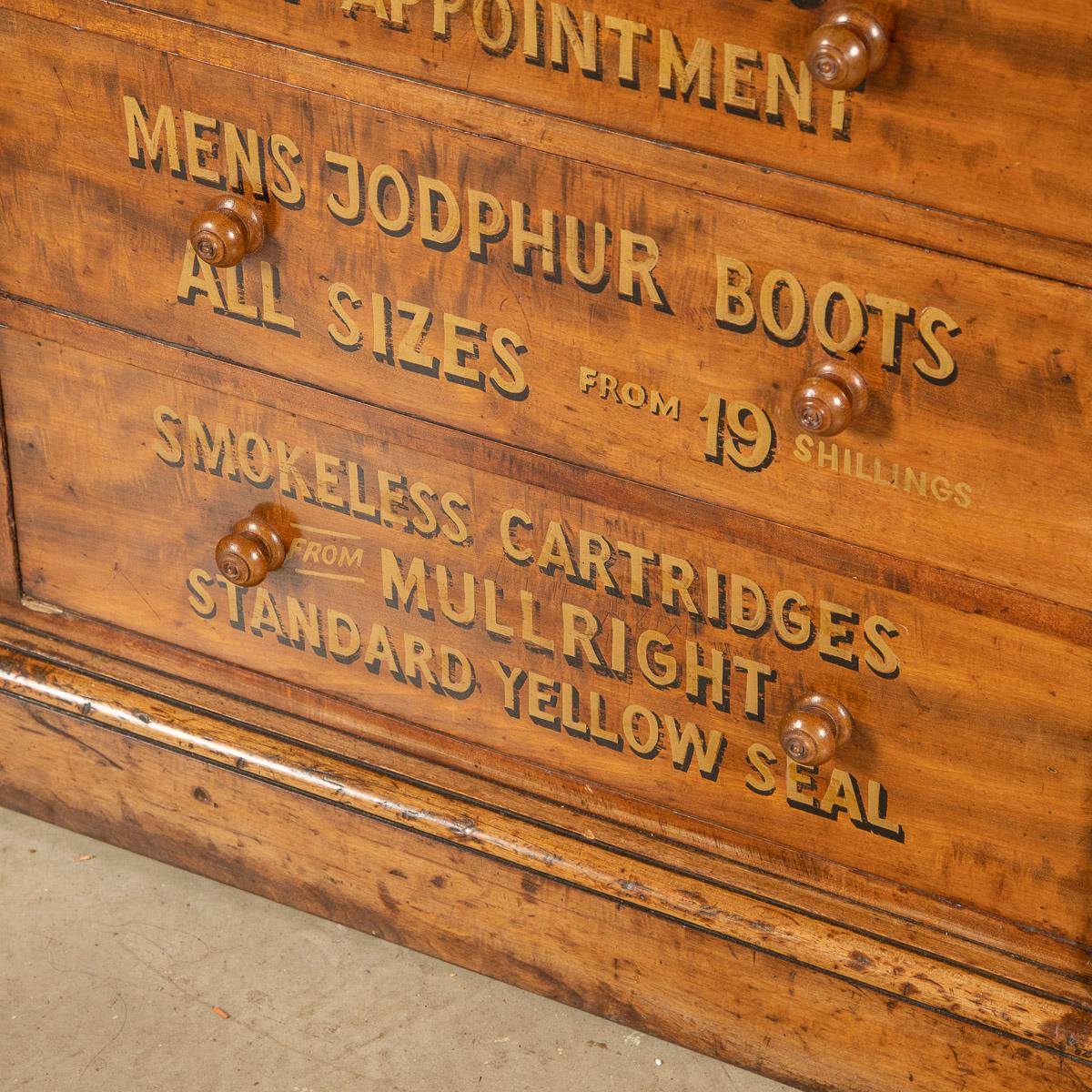 19th Century English Walnut Gun Store Advertising Cabinet, c.1860 13