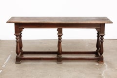 19th Century English Walnut Refectory or Console Table