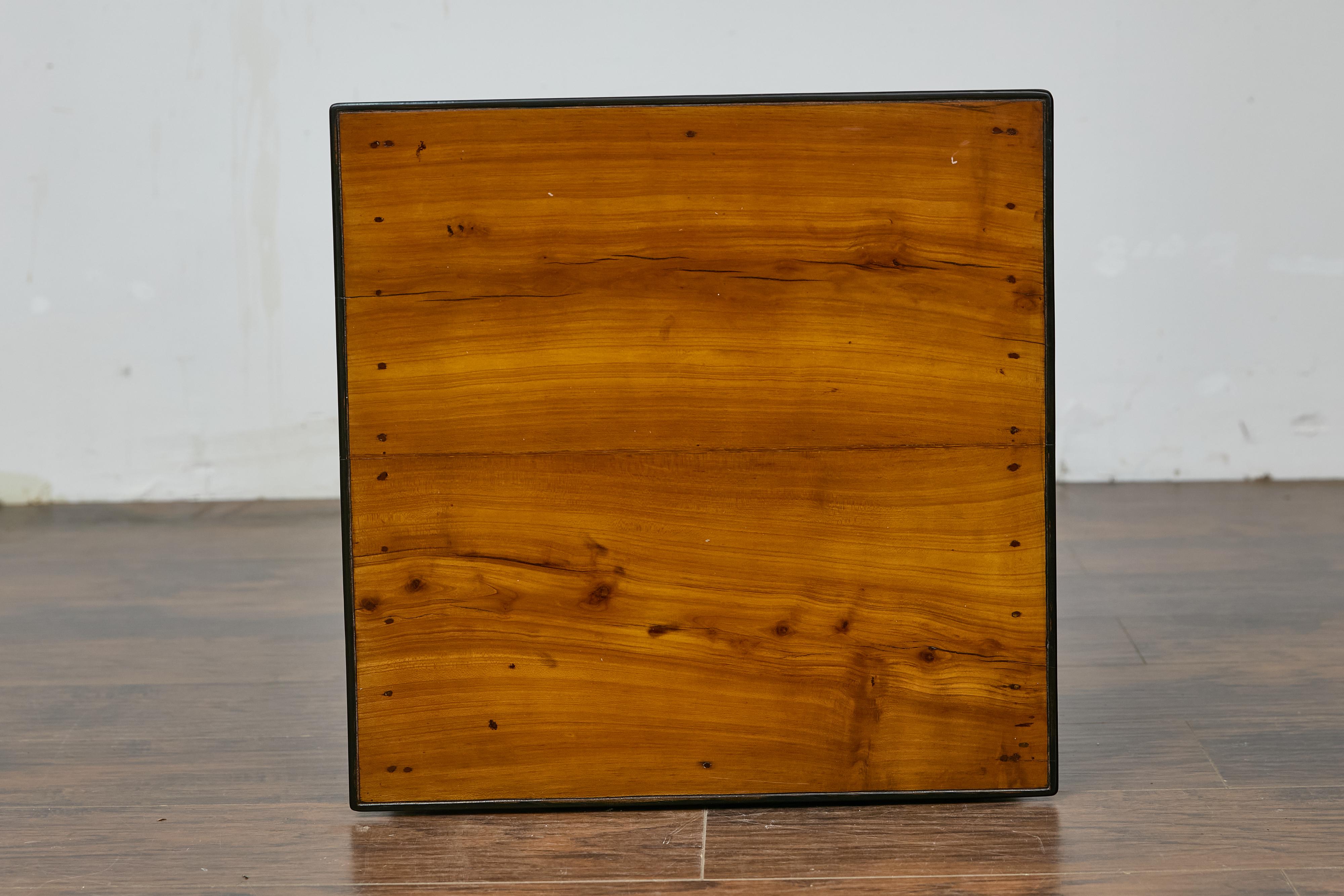 Table à pointes anglaise du 19ème siècle avec tiroirs et traverse en forme de H en vente 8