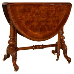 Mesa Sutherland inglesa de nogal del siglo XIX