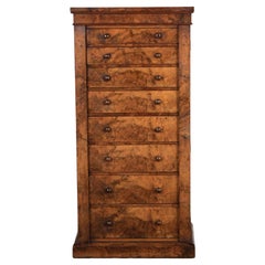 Used 19th Century English Walnut Wellington Chest