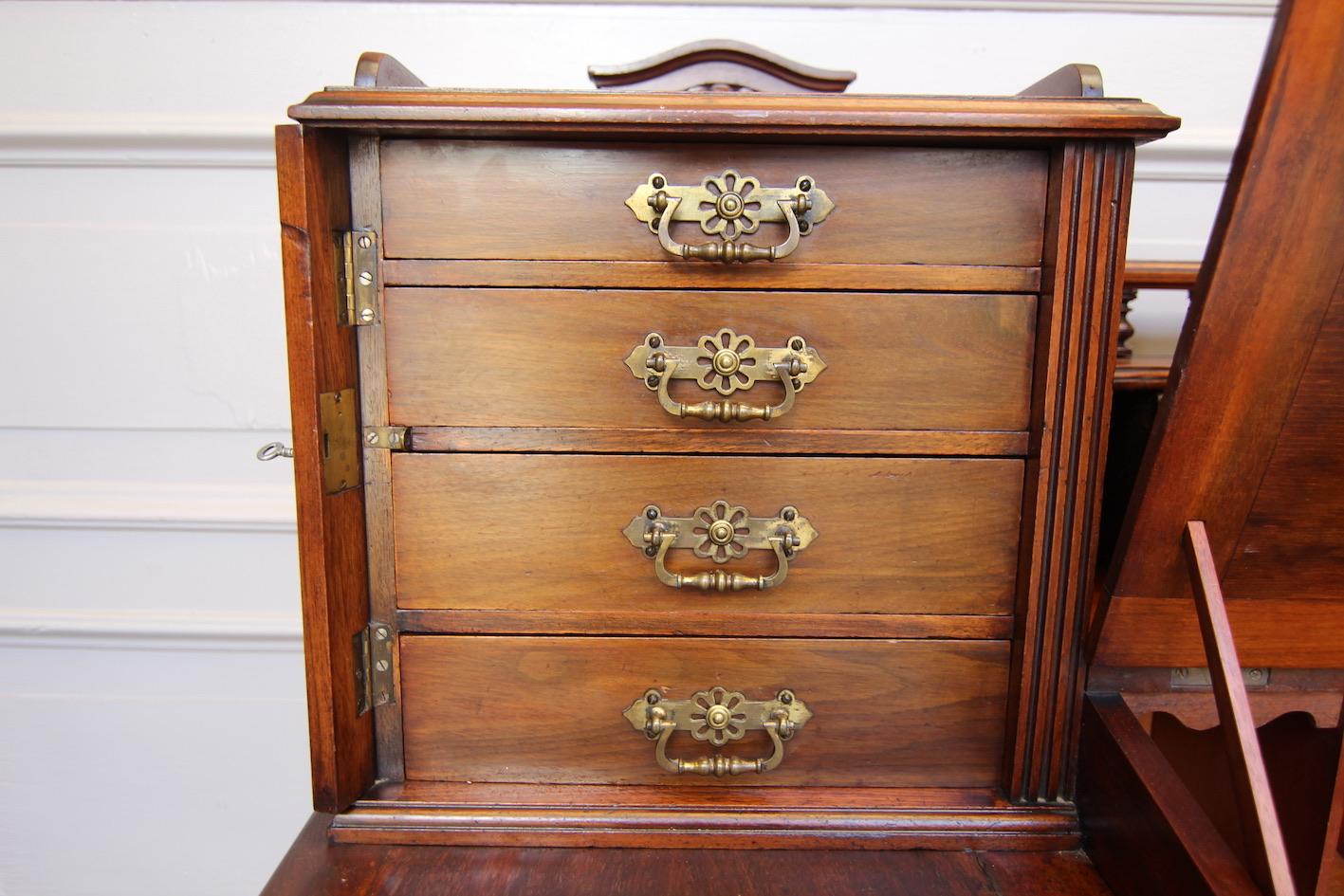 19th Century English Walnut Writing Desk of Reverend William Kelly 4