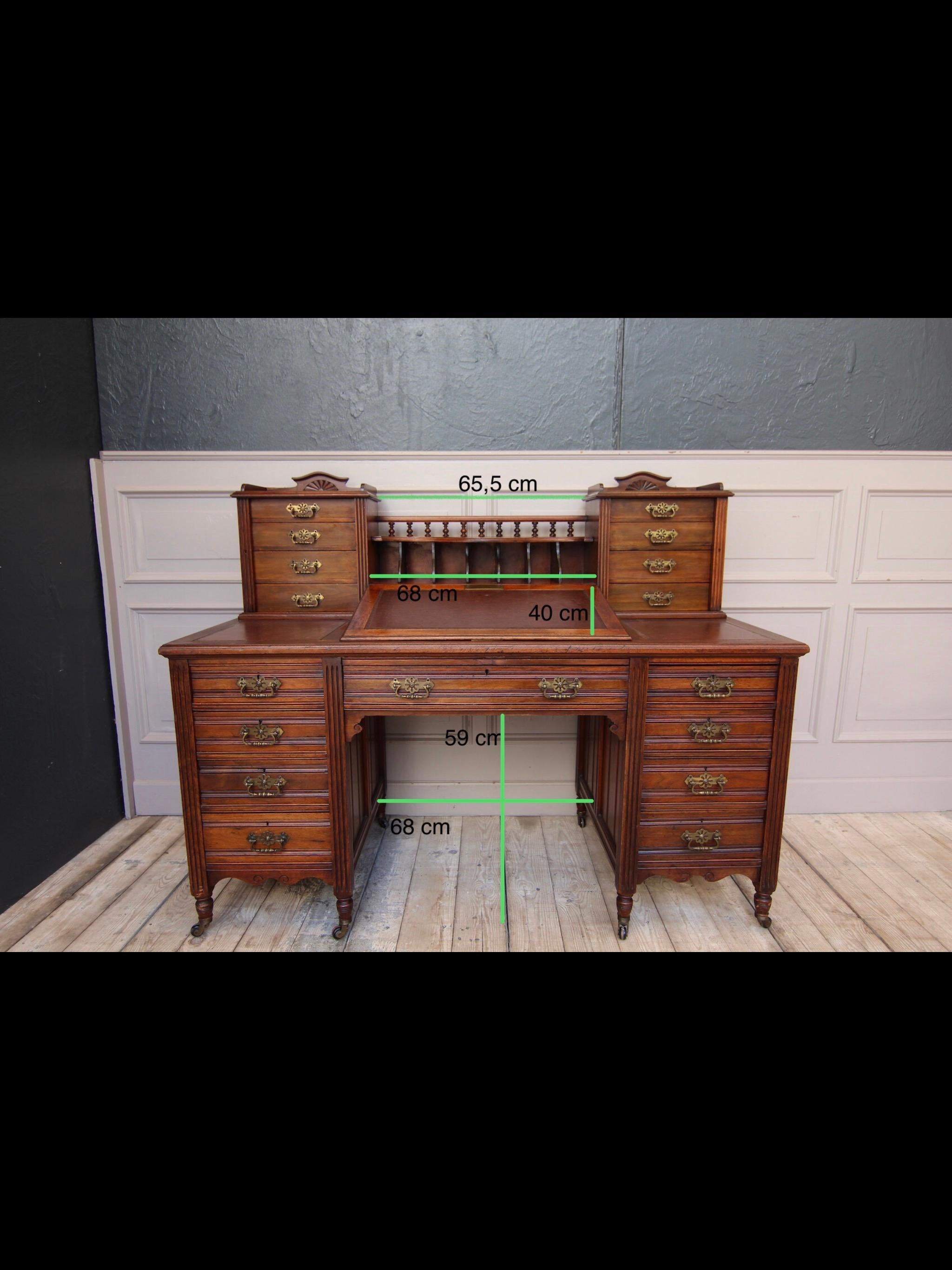 19th Century English Walnut Writing Desk of Reverend William Kelly 13