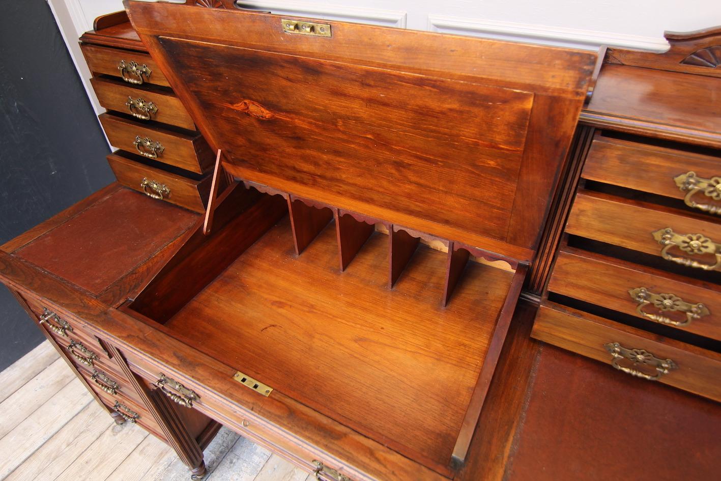 19th Century English Walnut Writing Desk of Reverend William Kelly 1