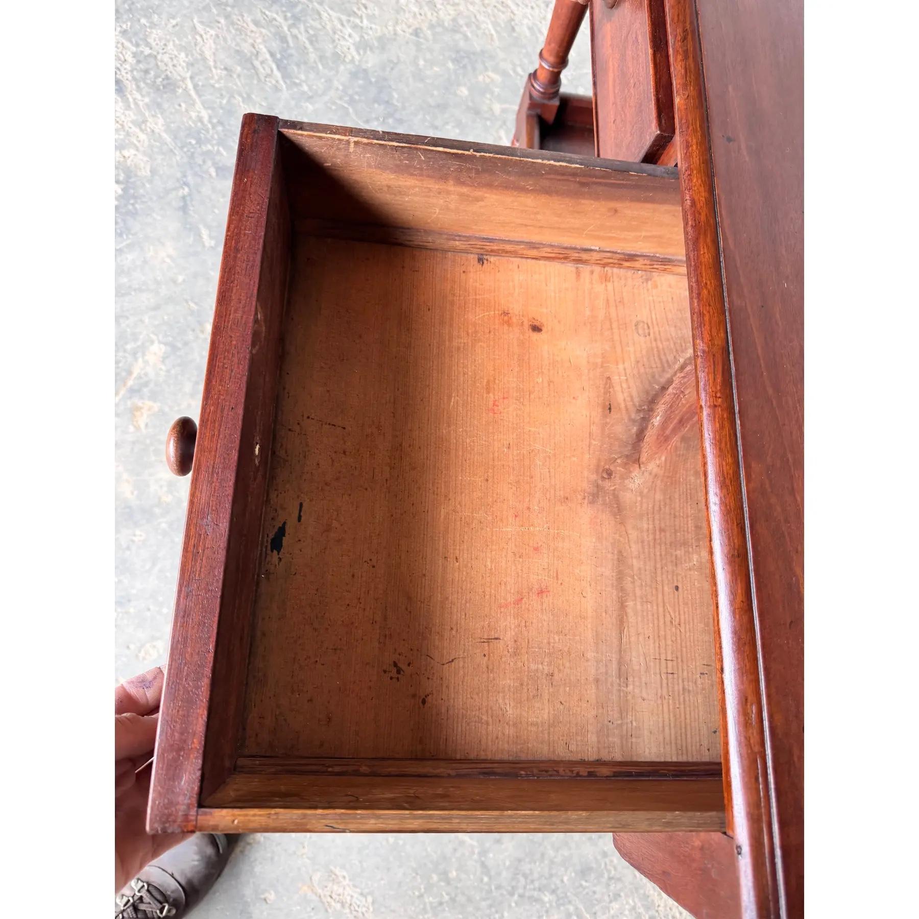 Wood 19th Century English Wash Stand/Side Table For Sale