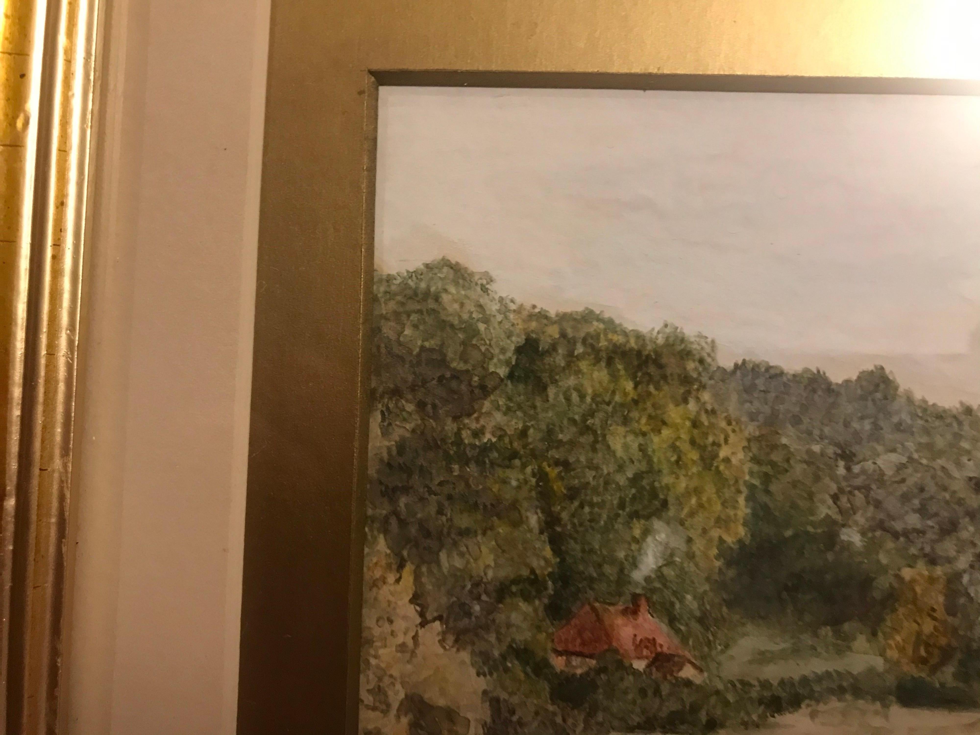 Original 19th Century English Watercolor Artist Signed Leslie Moon For Sale 1