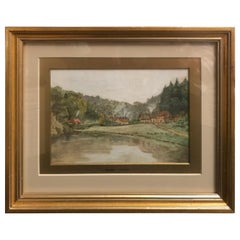 Original 19th Century English Watercolor Artist Signed Leslie Moon