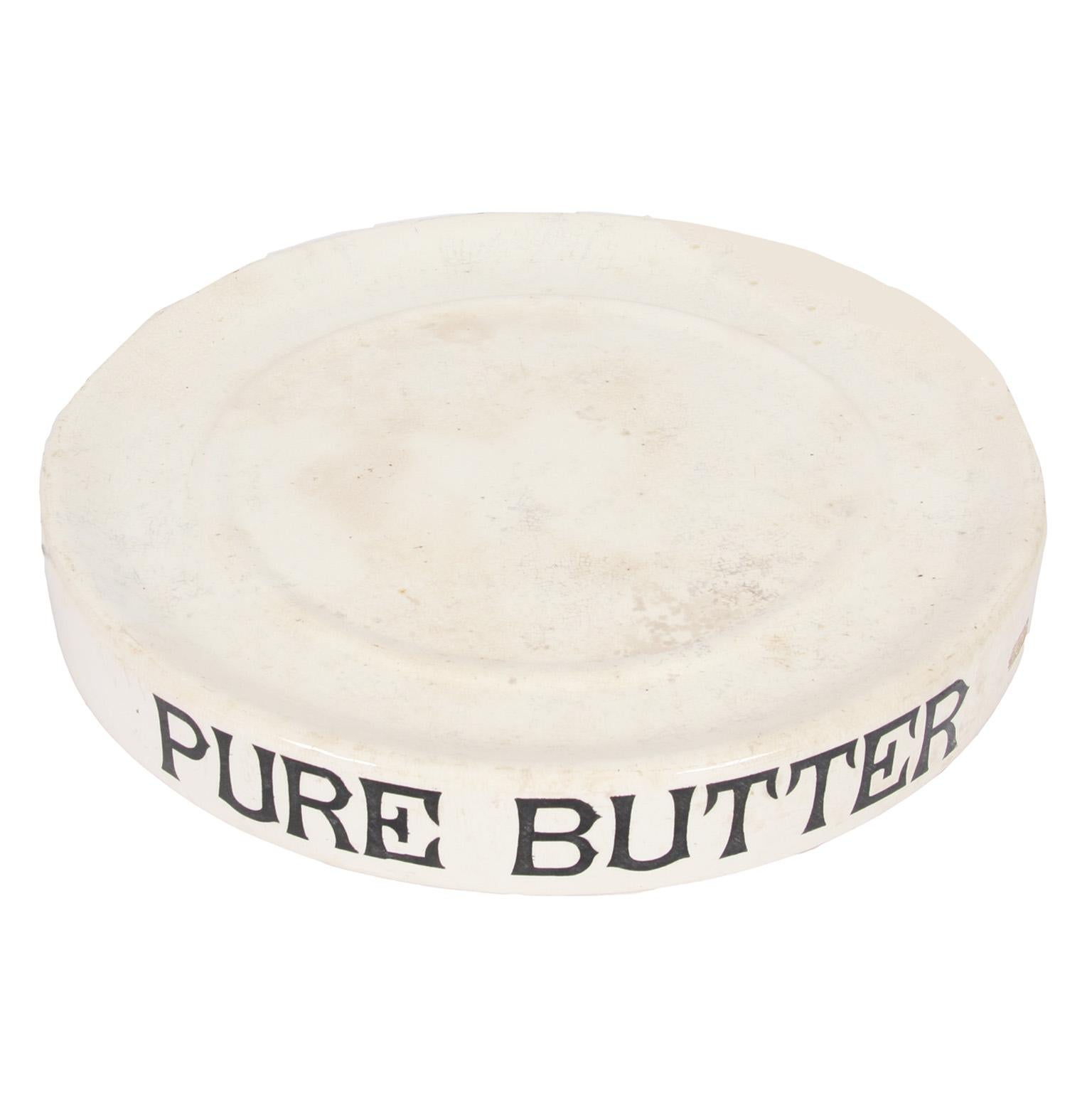 English 19th century

Fine grocer or dairy's white ironstone display dish for PURE BUTTER. 

A beautifully decorative piece. In good condition. A rare piece. 

A pure butter dairy slab originally used for displaying butter on dairy shop