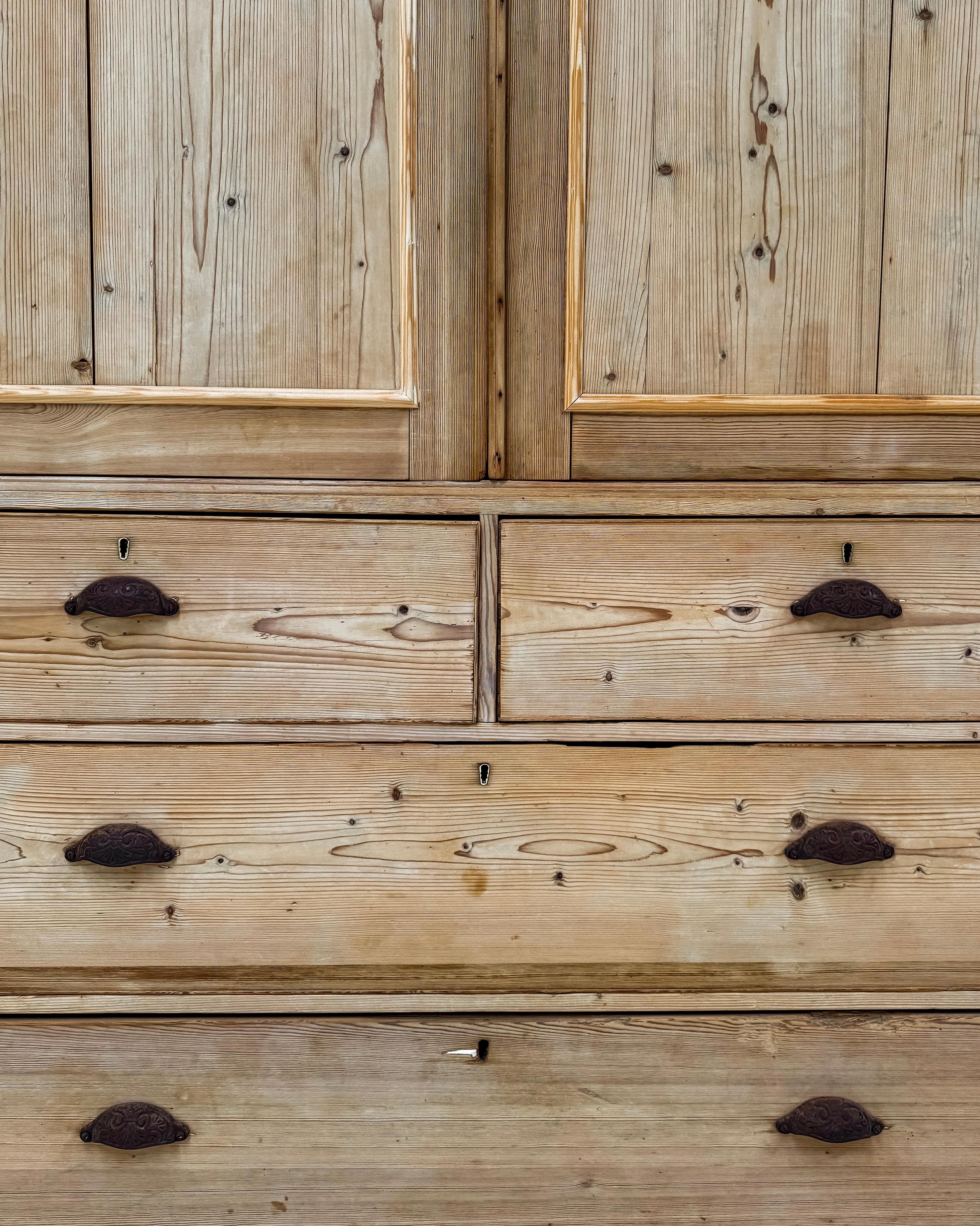 19th Century English White Pine Housekeeper's Cupboard 6