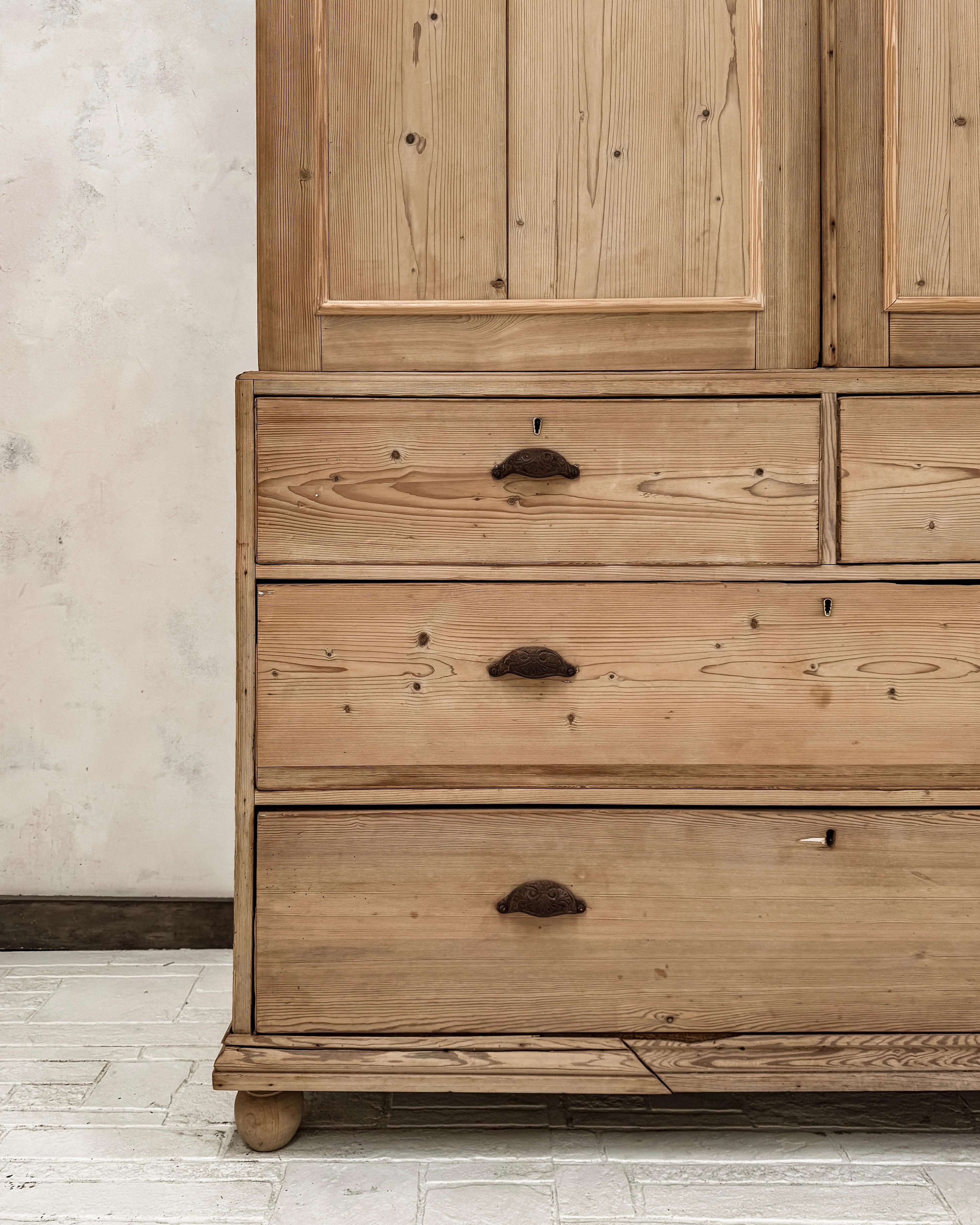 19th Century English White Pine Housekeeper's Cupboard 4