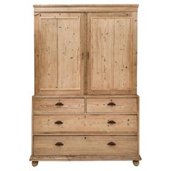 19th Century English White Pine Housekeeper's Cupboard