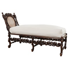 Used 19th Century English William and Mary Walnut Chaise Longue