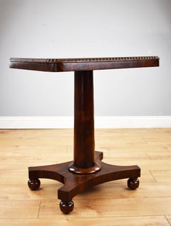 19th Century English William IV Flame Mahogany Occasional Table