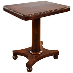 19th Century English William IV Flame Mahogany Occasional Table