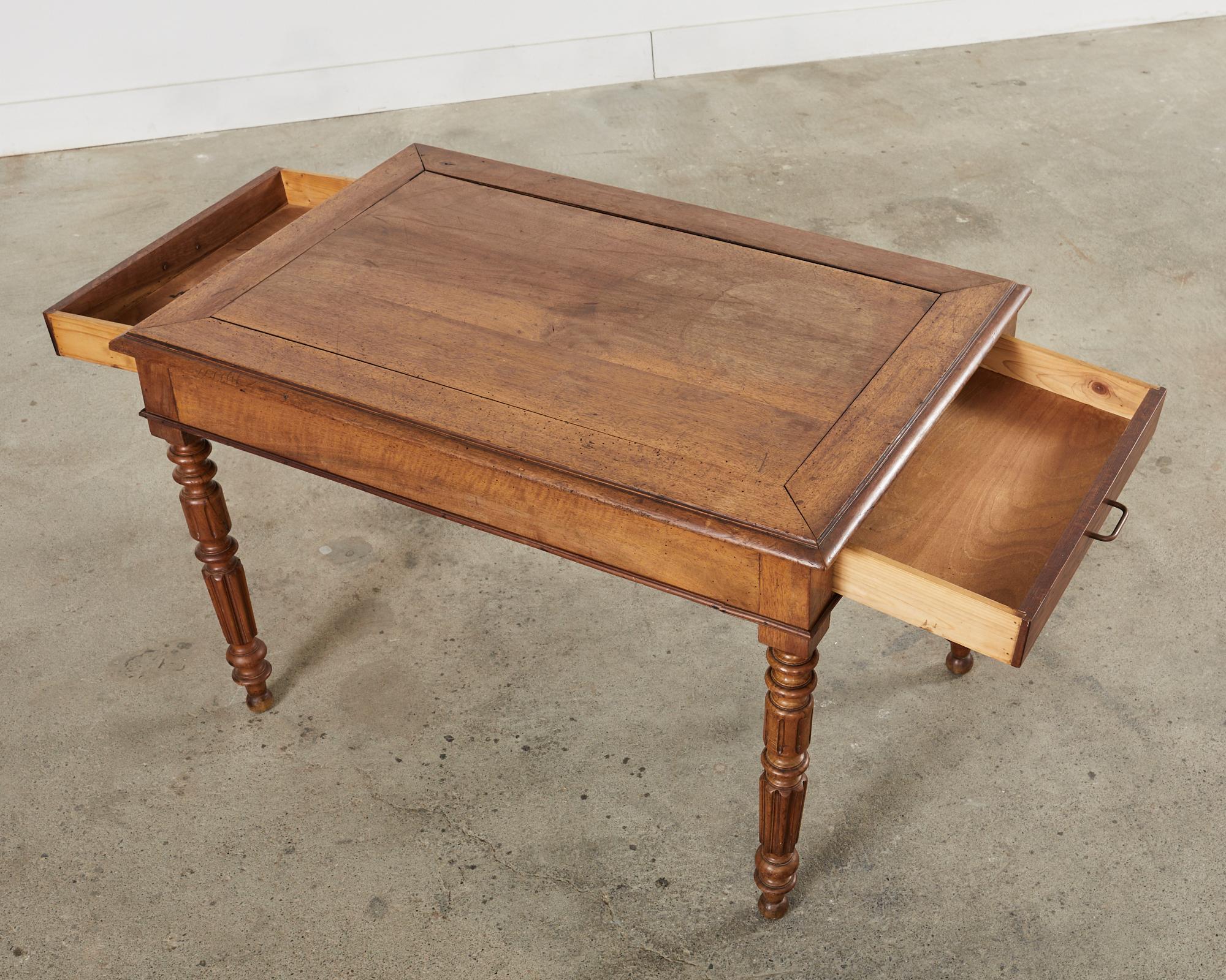 19th Century English William IV Fruitwood Writing Table or Desk For Sale 8