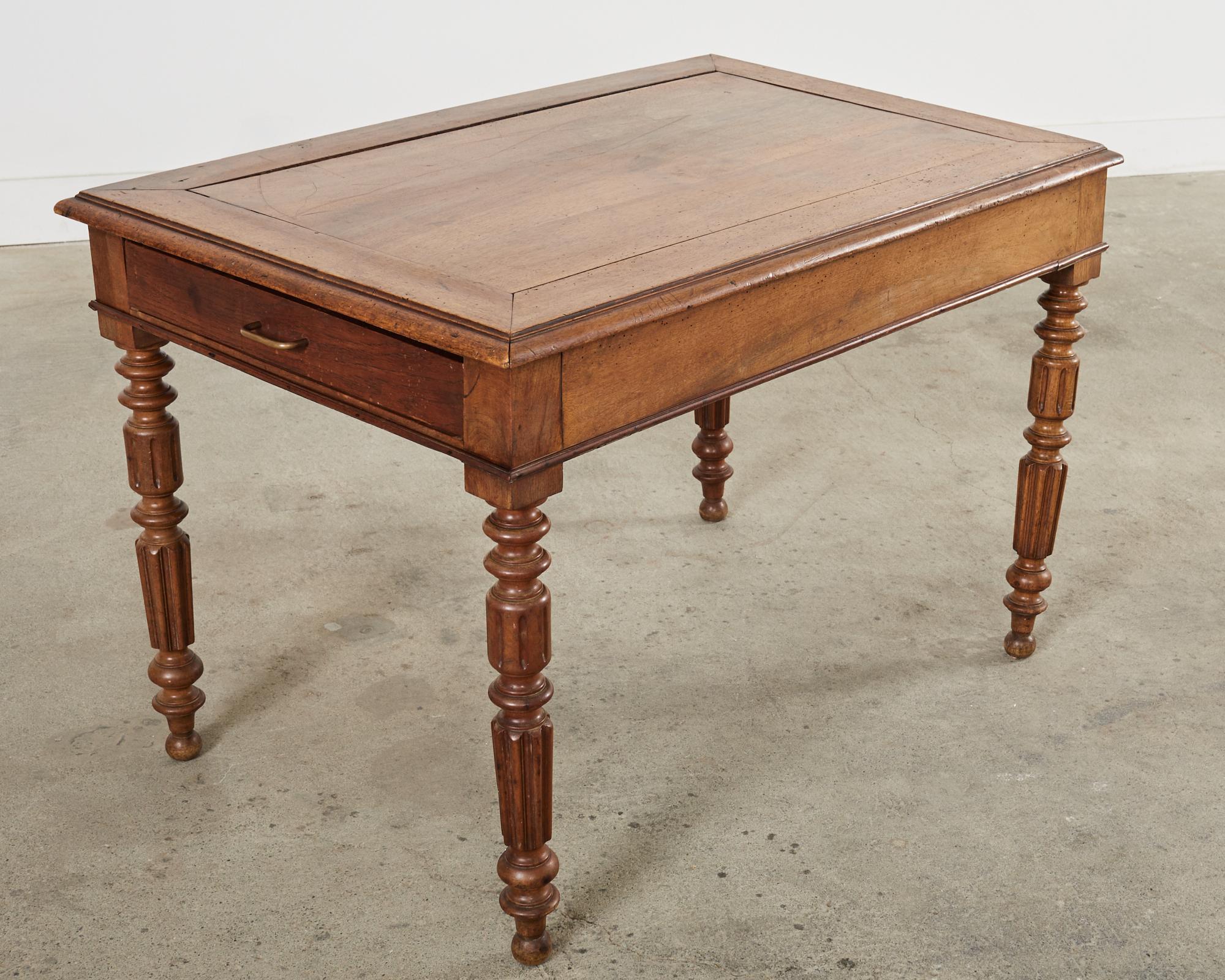 19th Century English William IV Fruitwood Writing Table or Desk For Sale 13
