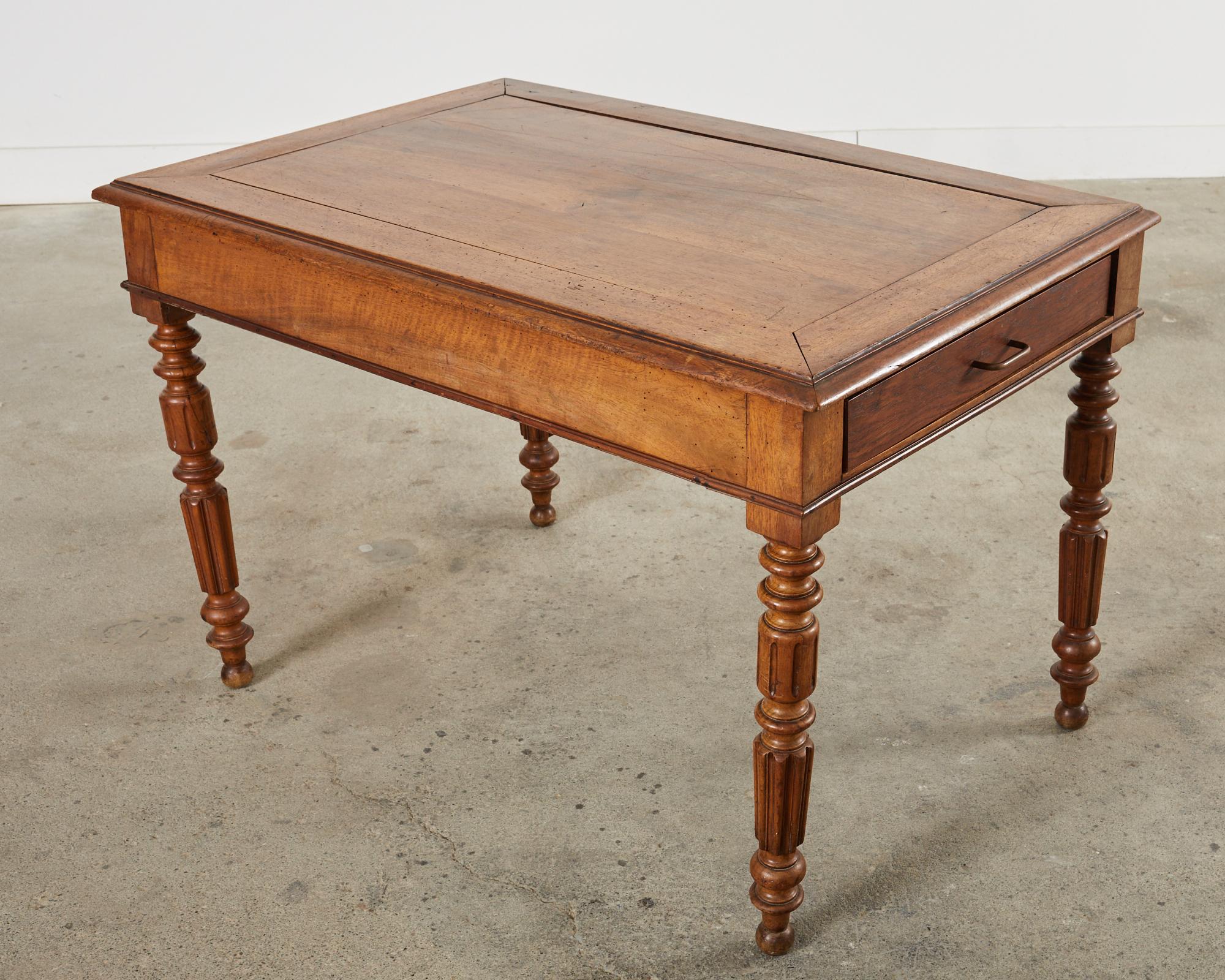 19th Century English William IV Fruitwood Writing Table or Desk For Sale 3