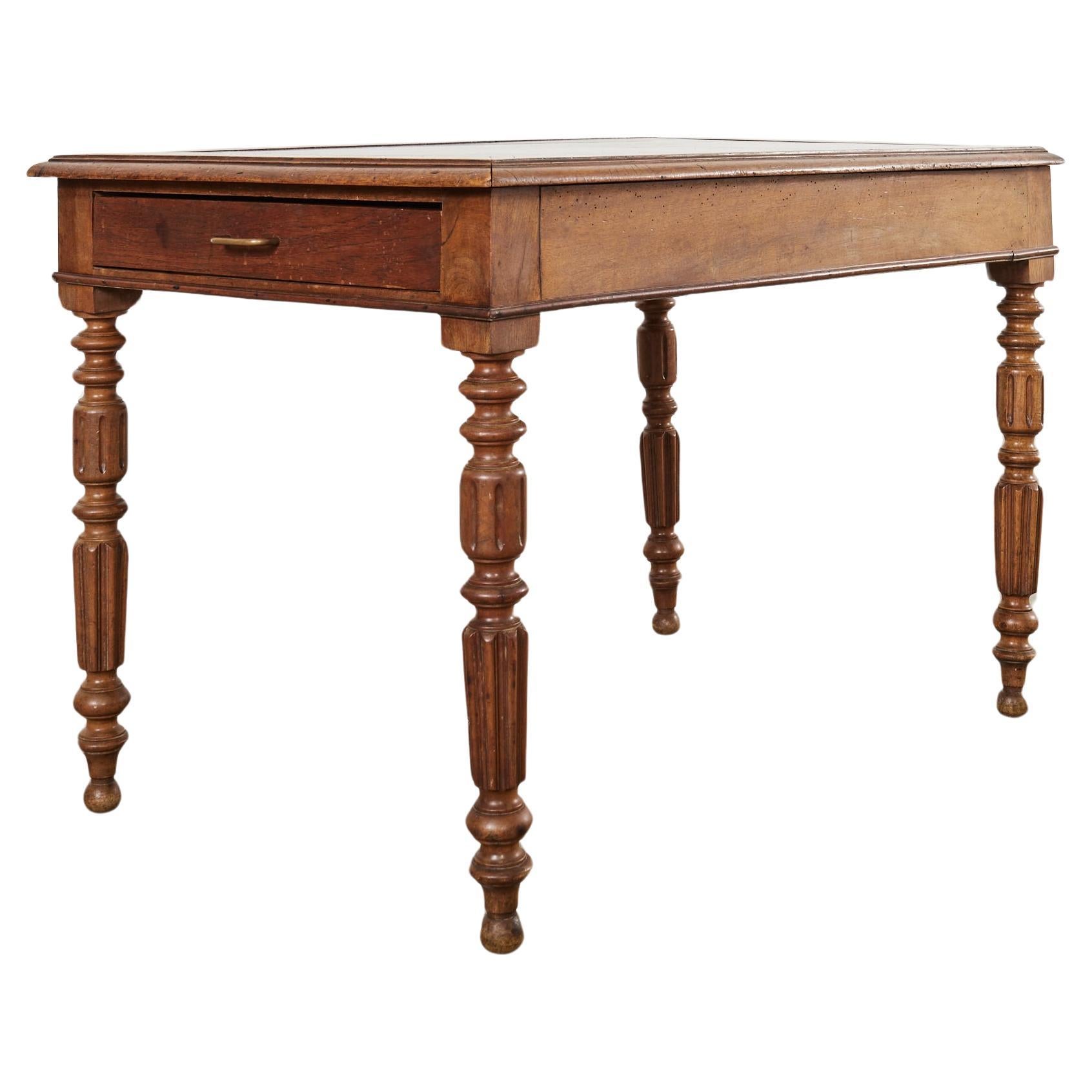 19th Century English William IV Fruitwood Writing Table or Desk For Sale