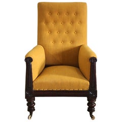 19th Century English William IV Library Armchair