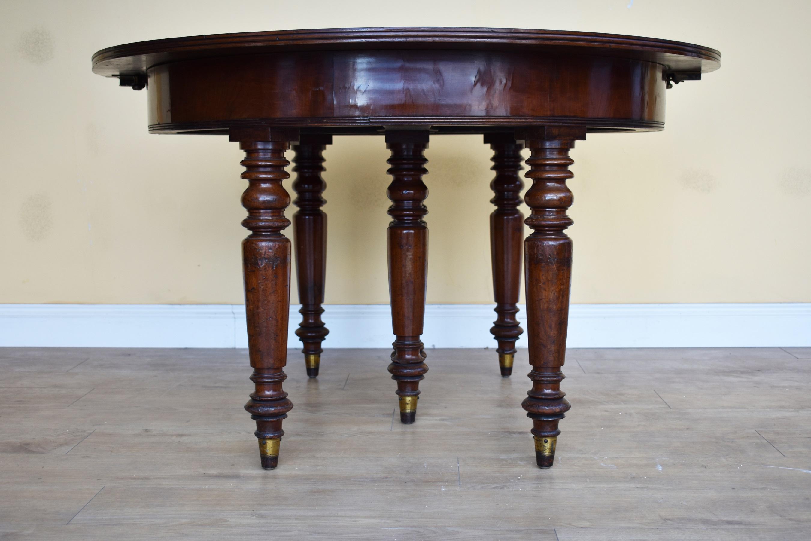Acajou Table de salle à manger anglaise William IV du 19ème siècle en vente