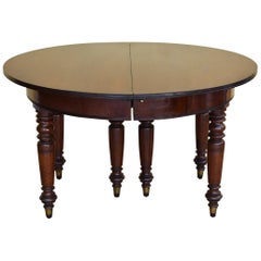 Tavolo da pranzo in mogano William IV inglese del XIX secolo