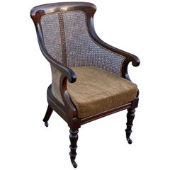 19th Century English William IV Mahogany Library Chair