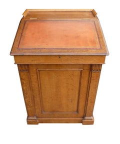 19th Century English William IV Oak Davenport Writing Table
