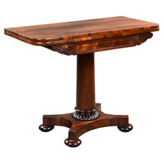 19th Century English William IV Rosewood Card Table