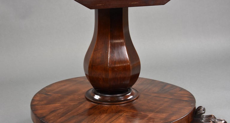 19th Century English William IV Rosewood Circular Breakfast Table For Sale 1