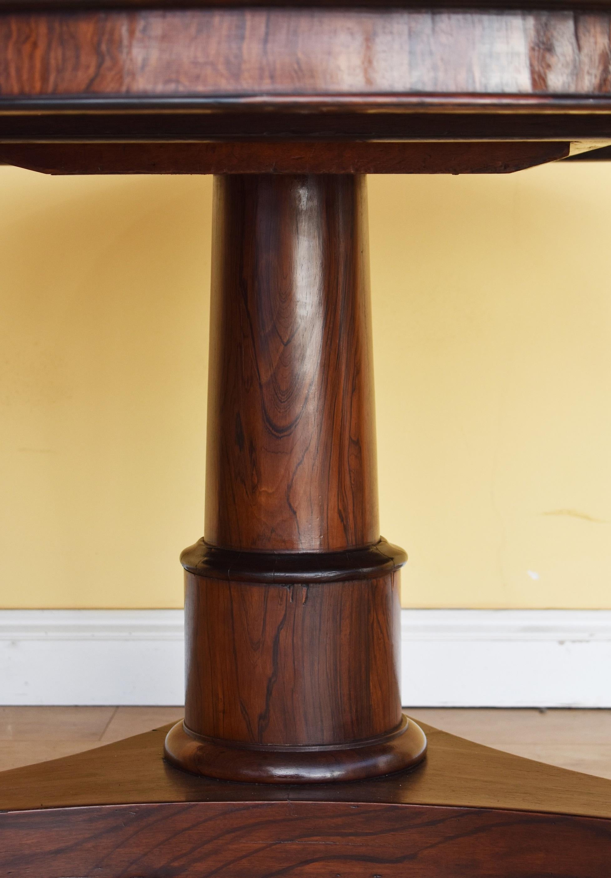 19th Century English William IV Rosewood Circular Library Table 2